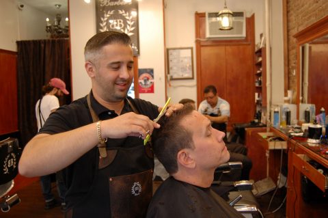 Barbers Blueprint 181 Mulberry-Street Arthur cutting hair